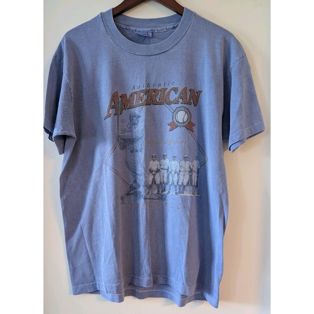 ⚾⚾🇺🇸 Baseball American Pastime T-Shirt Size L Vintage 90s USA Single Stitch